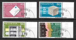 UPU (D X) Serie 10 - 13 ET Halbmondstempel Bern 16.9.1976