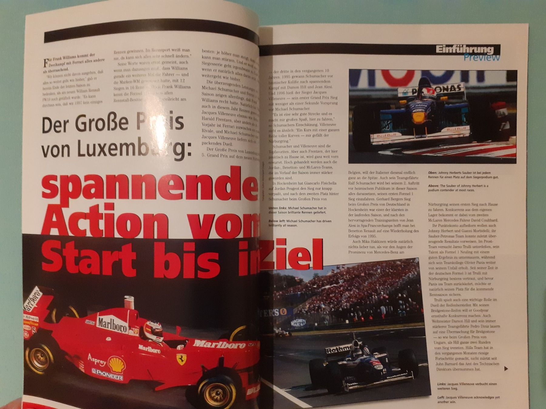 Riviste & Magazine: Programmheft Formel 1 GP Luxemburg "Nürburgring" 1997 – Usato da Aarburg venduto da Hktm 2