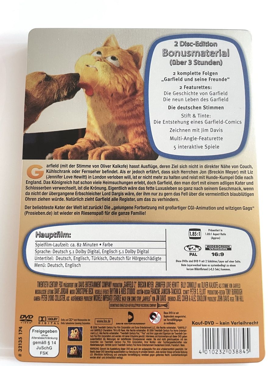 Tutti i DVDs: Garfield 2 Special Edition Steelbook – Nuovo (secondo la descrizione) da Tägerwilen venduto da Shaimaa 1