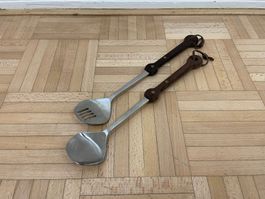 Vintage Salatbesteck Teak Holzsalatbesteck Salatlöffel 70er