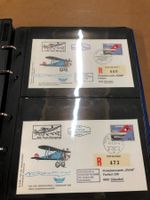 1 classeur de cartes avec Timbres Suisses Thème Aviation