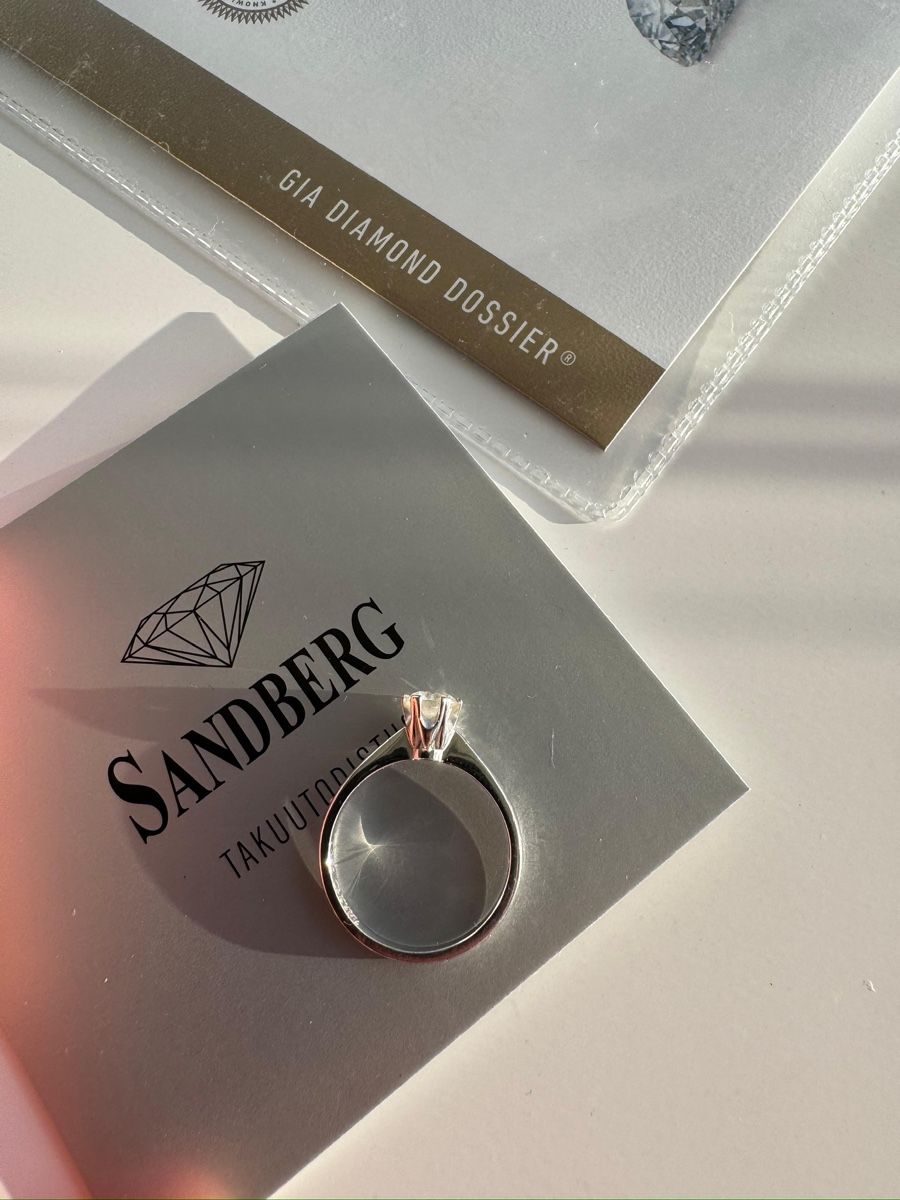 Ringe: Solitaire Diamond ring 0.5ct VVS2 – Neu (gemäss Beschreibung) aus Zug von cah_7jmg 1