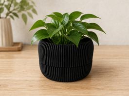 Vaso / portavaso moderno nero – stampa 3D