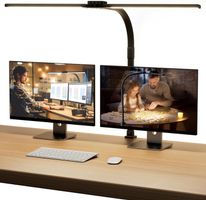 Schreibtischlampe LED Doppelkopf Dimmbar Augenschutz