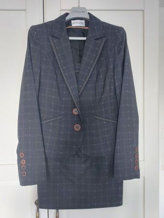 Blazer Jupe Anzug Set karriert