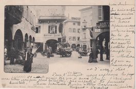 AK Lugano - Via Nassa, 1901, Rara.