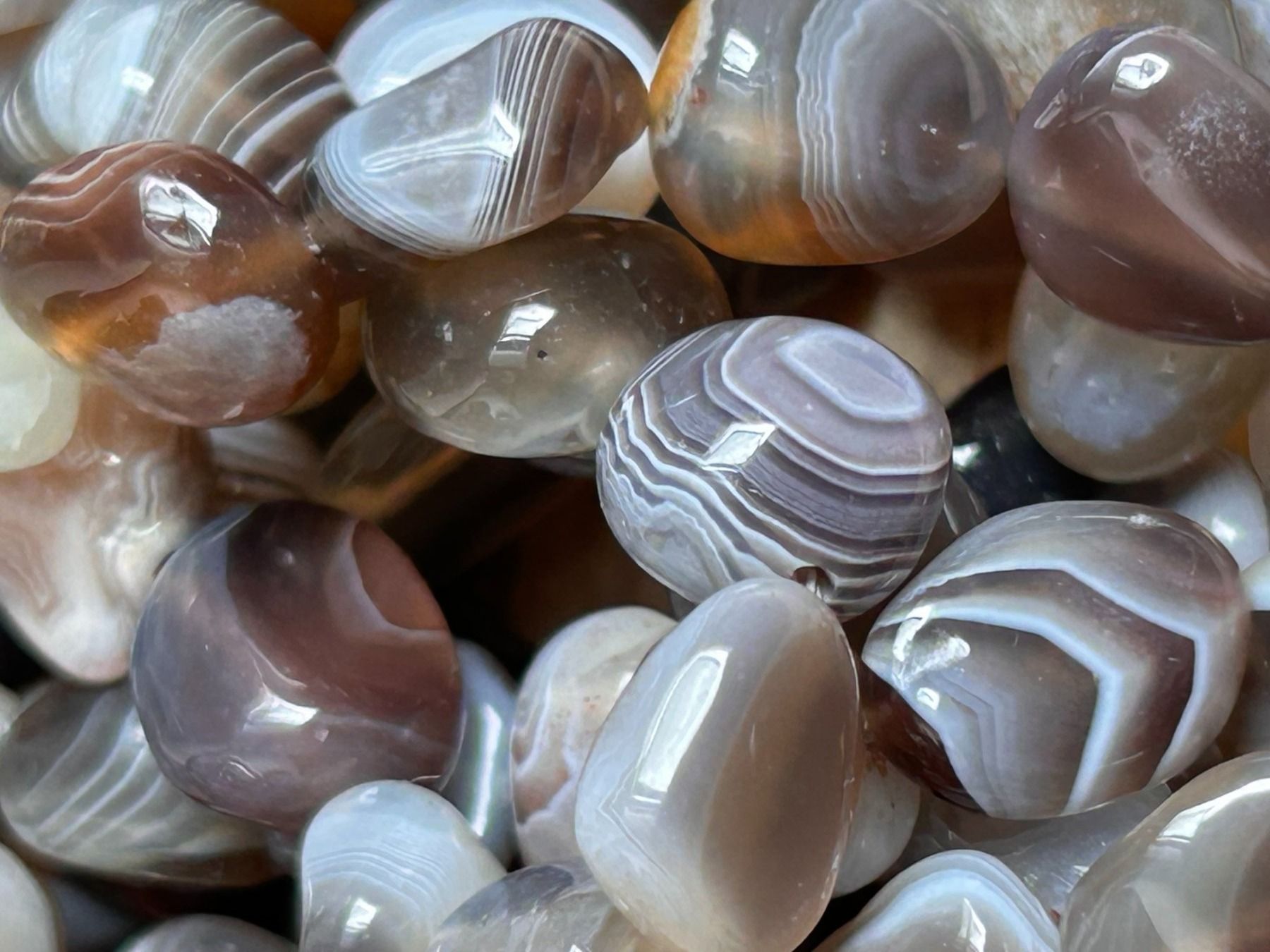Pietre preziose: Strang echte Botswana agate Nuggets / stone 8-10 mm – Nuovo e nell'imballaggio originale da Niederrohrdorf venduto da Ytobi 1