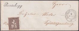 1865, Luxus-Kleinbrief von REUSCHEGG (BE) nach Schwarzenburg