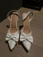 Damen High Heels mit Schleife weiss Grösse 39 neuwertig