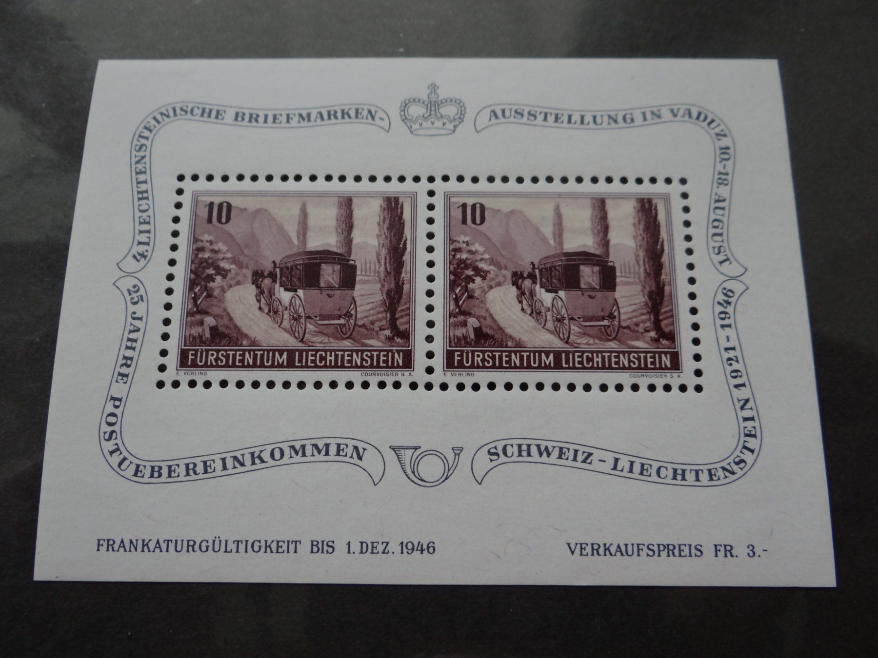 Alle Briefmarken: Block Liechtenstein 1946 W19 postfrisch** ab CHF 1.-- – Neu (gemäss Beschreibung) aus Kriens von Na4