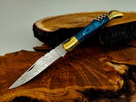 Laguiole Damast Messer Klappmesser echtes Damastmesser