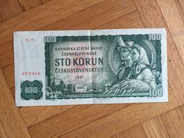 Banknoten 100 Kronen 1961 Tschechien