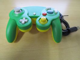 Game Cube Controller Joypad Bowser green yellow grün/gelbNEU