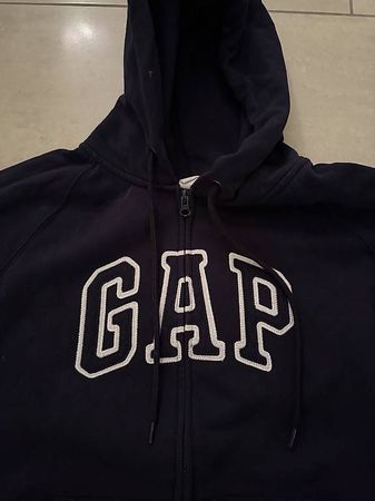 Gap Damen Sweatshirt mit Zip, Dunkelblau