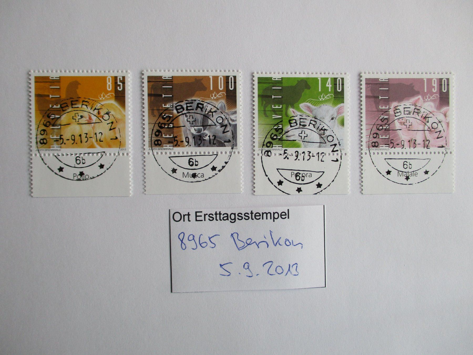 Alle Briefmarken: Voll Ort Ersttagsstempel 8965 Berikon – Gebraucht aus Langnau b. Reiden von Aktuell88