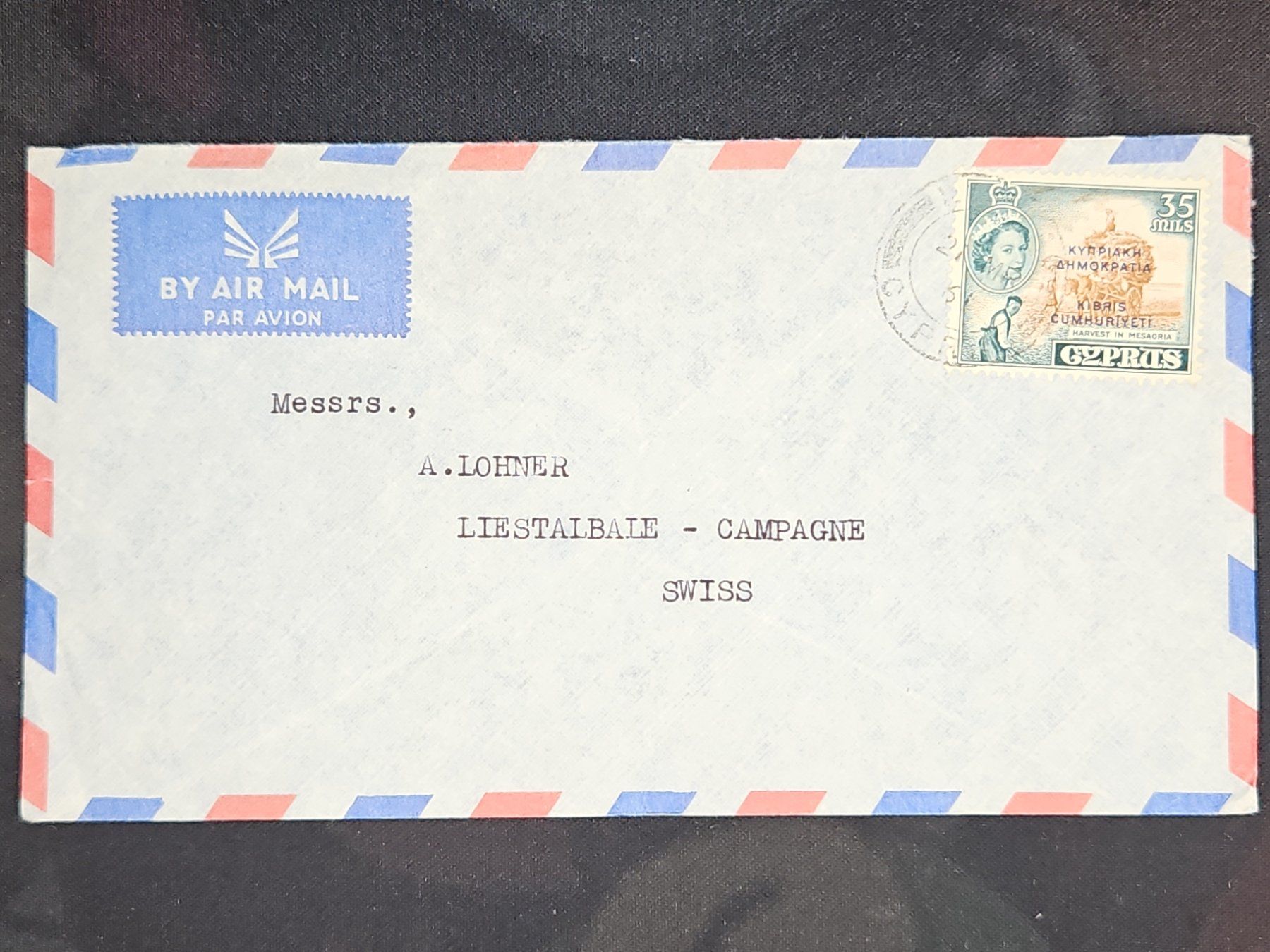 Tutti i francobolli: CL25 Enveloppe + Timbre Chypre 19xx – Usato da Cousset venduto da Patrick_Collections