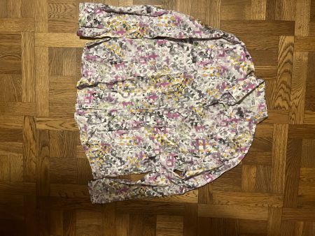 Bluse pink grau gelb