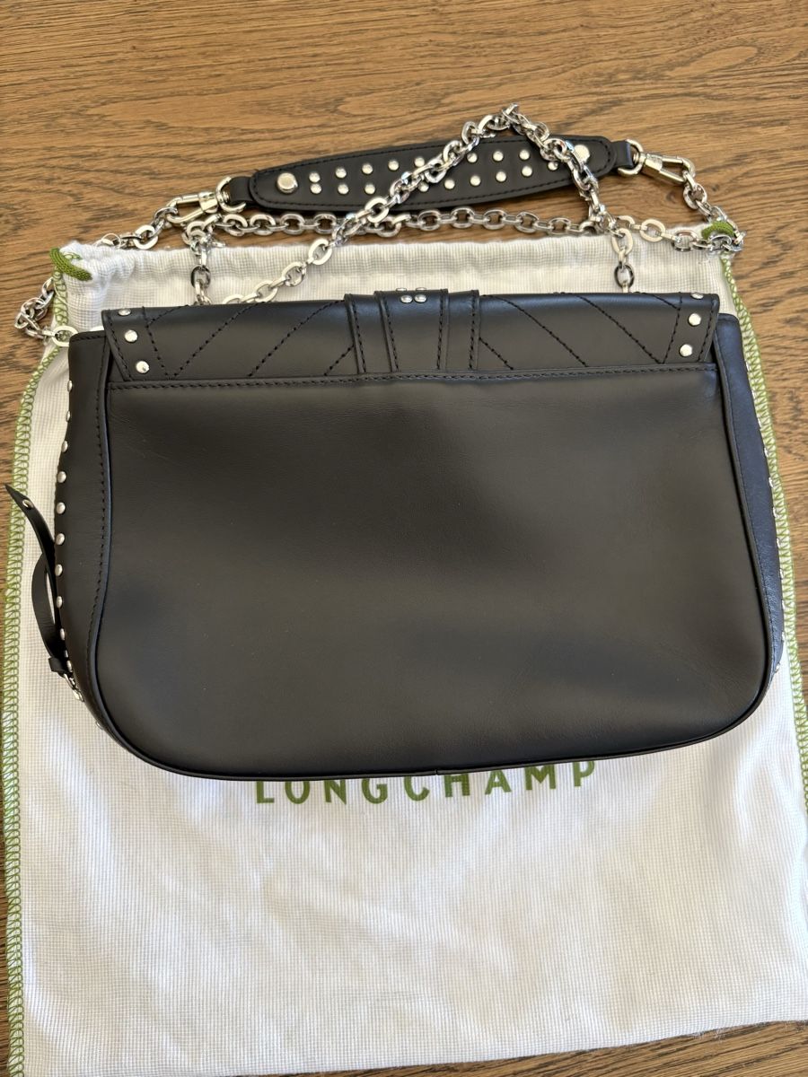 Longchamp Borse da donna: Longchamps Amazone Black leather handbag – Usato da Allaman venduto da Bertie555 2