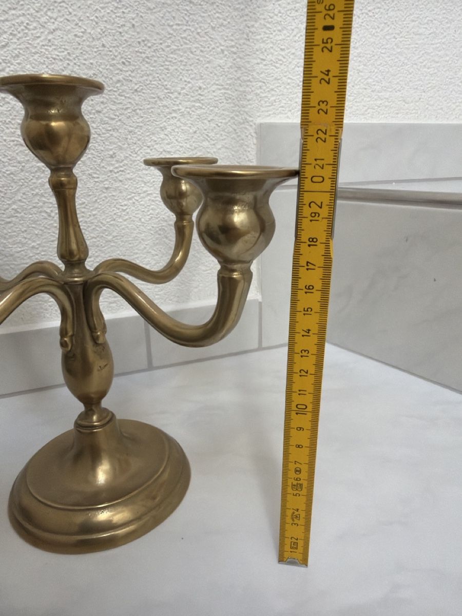Portacandele: Messing Kerzenständer massiv, 2,2 Kilo. – Usato da Biberist venduto da Momo33 5