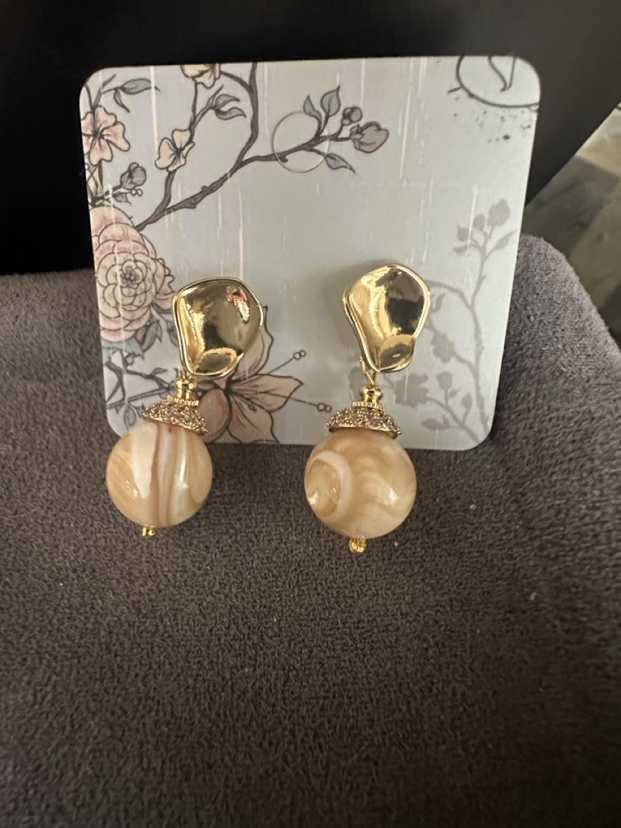 Boucles d'oreille: Ohrstecker mit echten Perlmutt Perlen HANDARBEIT  – Neuf avec emballage d'origine à Kriens par Hortensie6 2