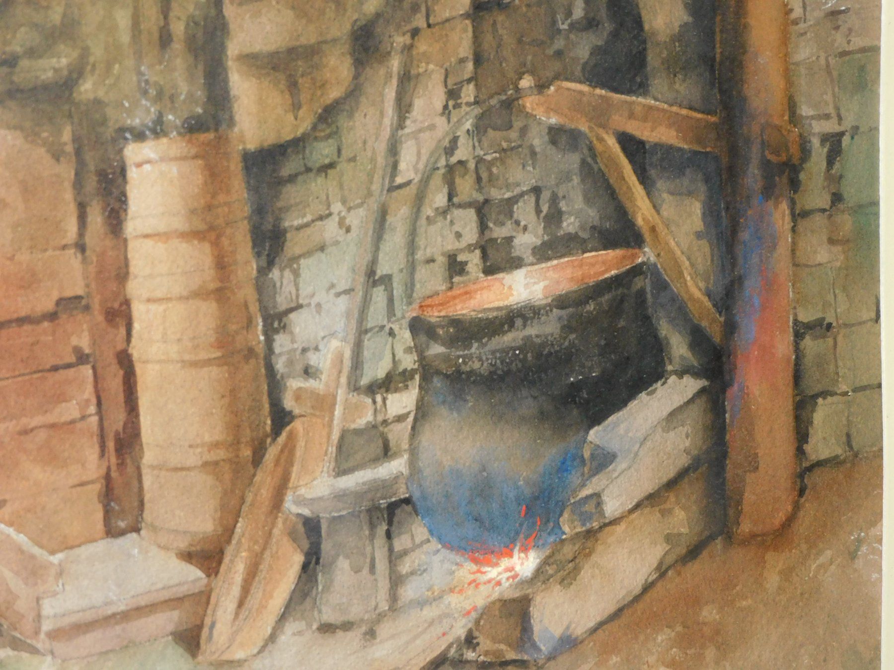 Dipinti: Tempera v Rob Elmiger - Chalet Innenleben Rustico Bild  sign – Usato da Sursee venduto da 76 2