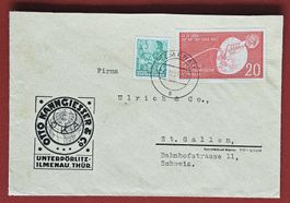 DDR RUSSLAND SOWJETUNION LUNIK MOND KOSMOS ST GALLEN 1959