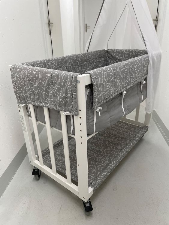 Roba Stubenbett Klappbar Weiß - Mit Matratze, Rollen & Nestchen Inklusive