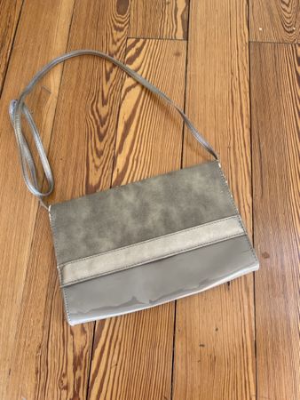 Damen Tasche grau Kunstleder gebrauchter Zustand
