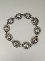 Antique Georg Jensen 925er Silber armband #44 "Danish Rose"