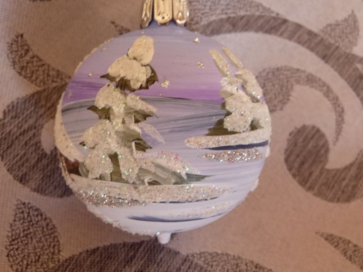 Tutte le decorazioni: kleine handbemalte Christbaumkugel – Nuovo e nell'imballaggio originale da Alpnach Dorf venduto da marvo 2