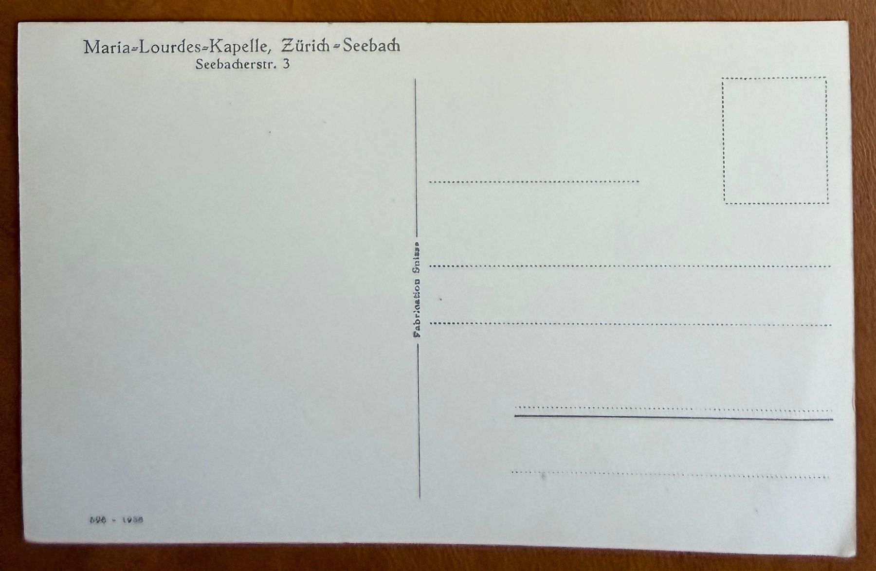 Cartes postales: Zürich - Seebach - Maria - Lourdes Kapelle - AK – D'occasion à Lutry par Ediego 1