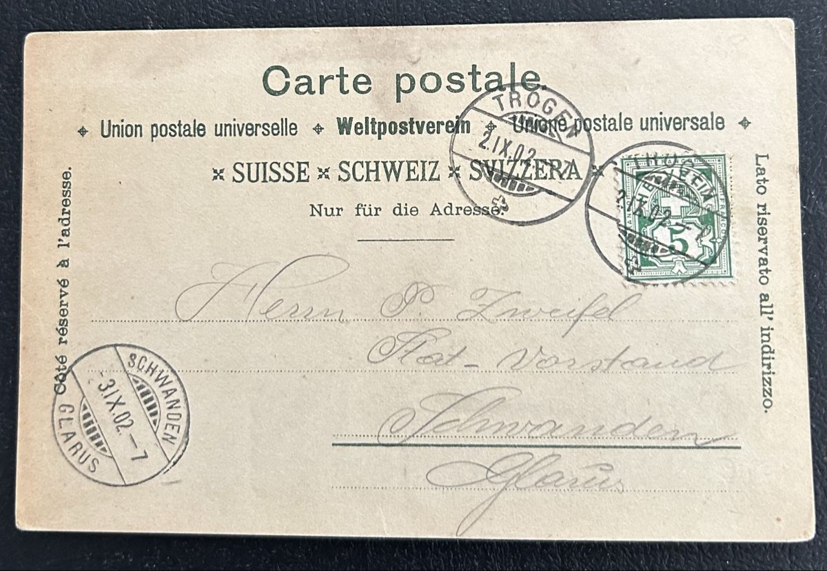 Ansichtskarten: Gruss aus Trogen Litho  – Gebraucht aus Horw von Tellbub 1