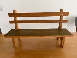 Puppenbänkli  Holz     Vintage