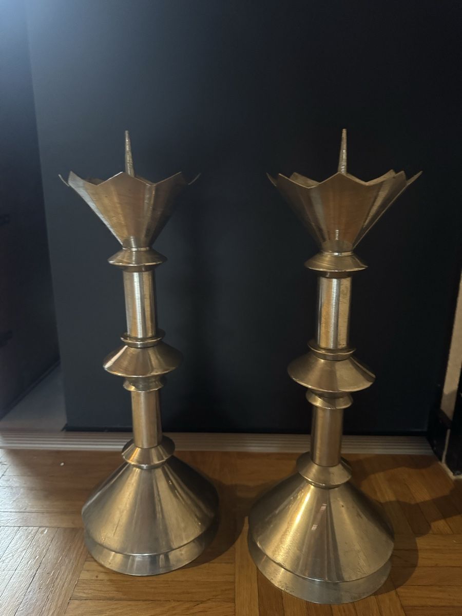 Portacandele: 2 vintage candlestick holders – Usato da Winterthur venduto da EndaS