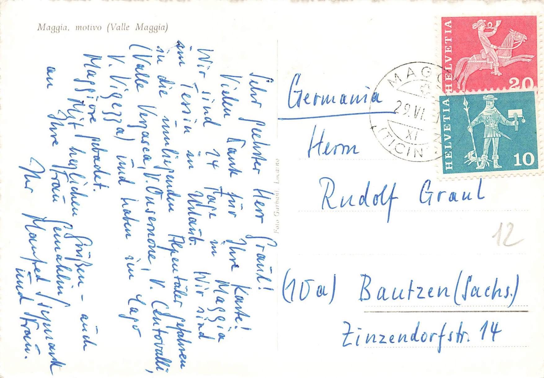 Cartoline postali: Alle Maggia – Usato da Biasca venduto da Blenio71 1