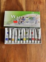 Aquarellfarben Set, 12 Farben, neuwertig, Top Zustand