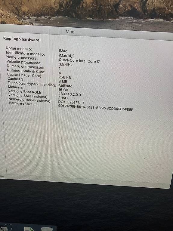 PC: imac 27" late 2013 – Usato da Lavorgo venduto da gio_gh2t 3