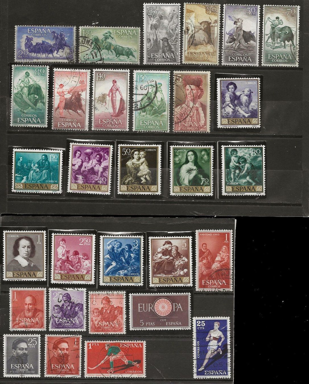 Alle Briefmarken: Espagne lot 1960 61 ob et ** – Gebraucht aus Sion von PierreP01
