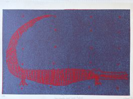 Lithographie i. Jacqué 97 Crocodile rouge N.2 sur 10