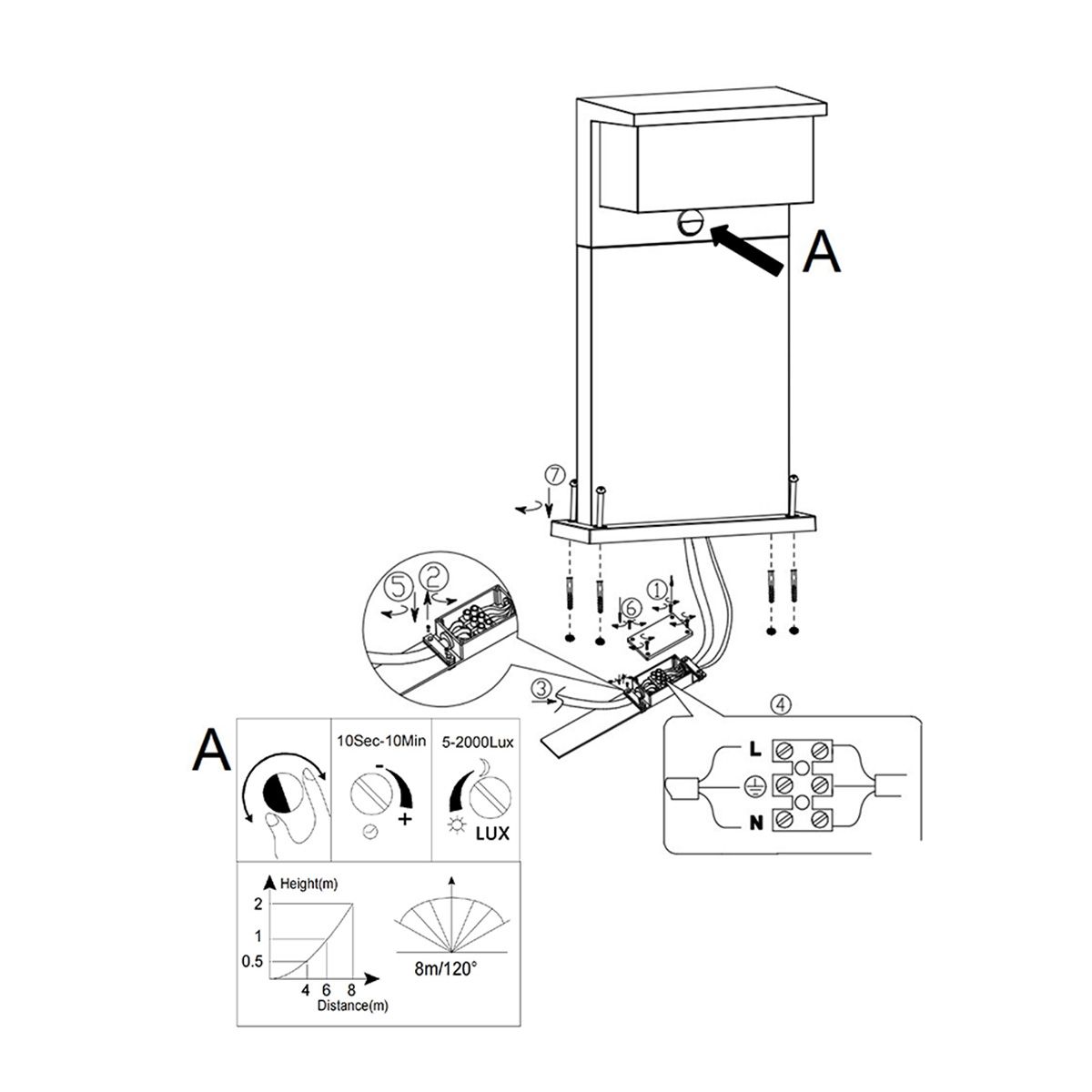 Lampade: LED Aussen Wegleuchte, Anthrazit, IP54 – Nuovo (secondo la descrizione) da Kreuzlingen venduto da Smart-Light 3