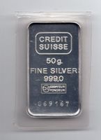 (445) 50 g Silberbarren Credit Suisse