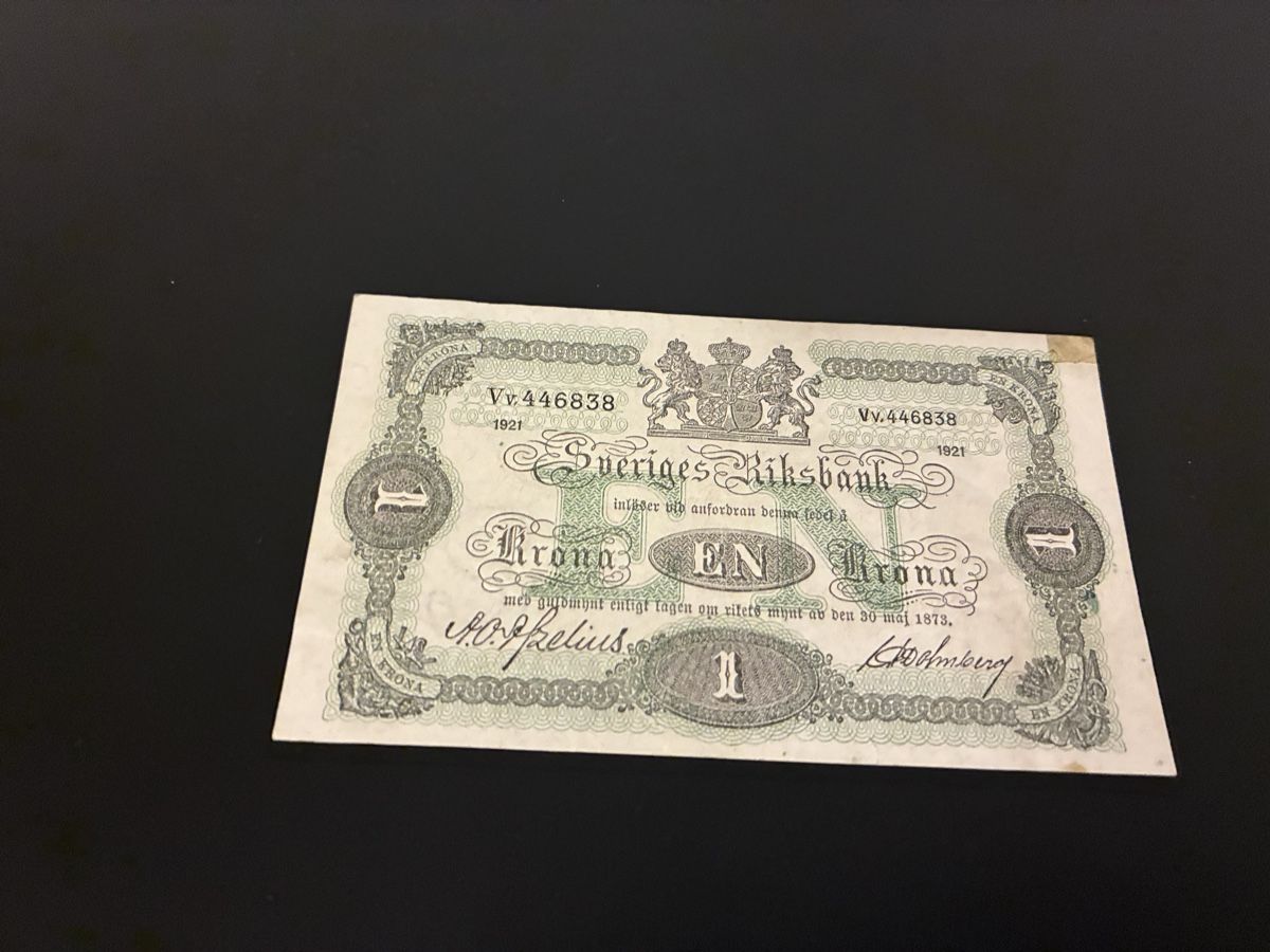 Banknoten: 1 kroner – Gebraucht aus Dällikon von Woldbanknoten 1