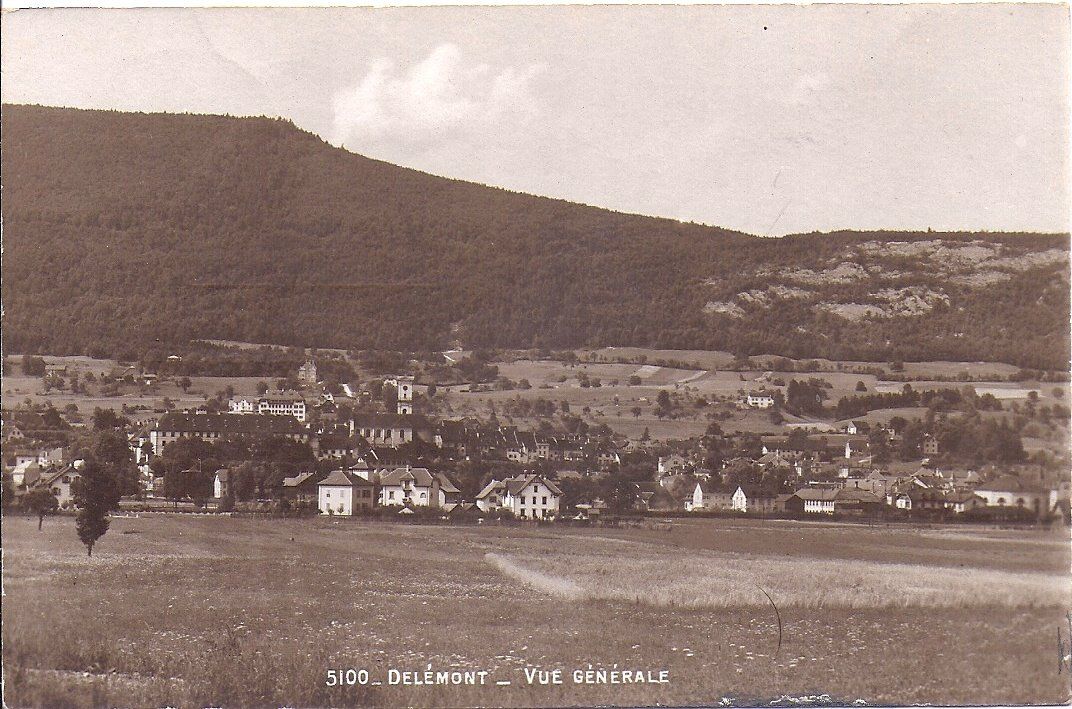 Cartoline postali: DELEMONT, vue générale – Usato da Les Verrières venduto da Scampi0