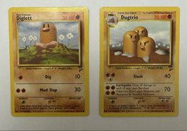 Pokemon Diglett and Dugtrio cards Base Set good