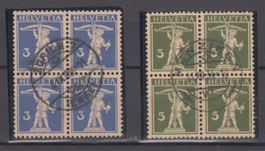 CH n° 182z - 183z bloc de 4 oblitéré 340.--