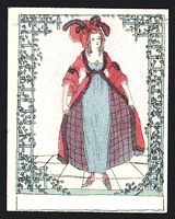 Wiener Werkstätte Nr. 694, Dame mit Fed