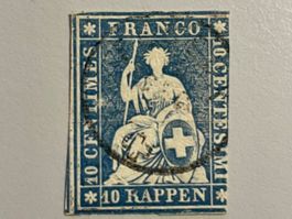1859, Berner Druck, Zürcher Papier, ZNr. 23G