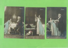 9 seltene Ansichtskarten "Tosca" Anfang 1900