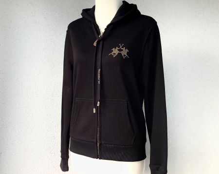 Schwarzer La Martina Hoodie Gr. XS - Übergangsjacke Damen