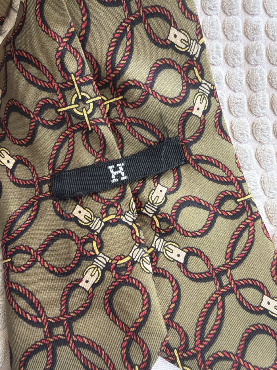 Hermès Cravatte: Cravate Hermès motif chaînes – Usato da Lausanne venduto da Pascal9999 1